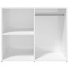 Mueble Vestidor Madera Contrachapada Blanco Brillo 80x40x65 Cm Vidaxl