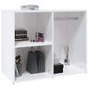 Mueble Vestidor Madera Contrachapada Blanco Brillo 80x40x65 Cm Vidaxl