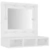 Mueble Con Espejo Y Luces Led Blanco 60x31,5x62 Cm Vidaxl