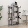 Librería De Madera Contrachapada Gris Hormigón 86x25,5x140 Cm Vidaxl