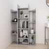 Librería De Madera Contrachapada Gris Hormigón 86x25,5x140 Cm Vidaxl