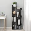 Armario De Libros Madera Contrachapada Negro 48x25,5x140 Cm Vidaxl