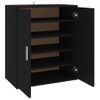 Mueble Zapatero De Madera De Ingeniería Negro 60x35x70 Cm Vidaxl