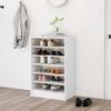 Mueble Zapatero De Madera Contrachapada Blanco 60x35x92 Cm Vidaxl