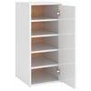 Mueble Zapatero Madera Contrachapada Blanco Brillo 32x35x70 Cm Vidaxl