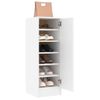 Mueble Zapatero De Aglomerado Blanco 32x35x92 Cm Vidaxl