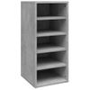 Mueble Zapatero Madera Contrachapada Gris Hormigón 31,5x35x70cm Vidaxl