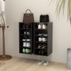 Muebles Zapateros 2 Uds Contrachapado Negro Brillo 31,5x35x70cm Vidaxl