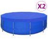 Cubierta De Piscina 2 Unidades Redonda Pe 540 Cm 90 G/m² Vidaxl