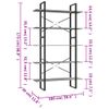 Estantería 5 Pisos Madera Ingeniería Gris Hormigón 100x30x175cm Vidaxl