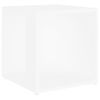 Mesa Auxiliar De Madera Contrachapada Blanco 33x33x34,5 Cm Vidaxl