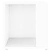 Mesa Auxiliar De Madera Contrachapada Blanco 33x33x34,5 Cm Vidaxl