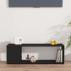 Mueble Para Tv Madera Contrachapada Negro 100x24x32 Cm Vidaxl