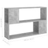 Librería De Madera Contrachapada Gris Hormigón 100x24x63 Cm Vidaxl