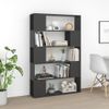 Librería Separador Madera Contrachapada Gris 100x24x155 Cm Vidaxl