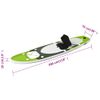 Juego De Tabla Paddle Surf Inflable Verde 300x76x10 Cm Vidaxl