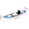 Set De Tabla De Paddle Surf Hinchable Azul Marino 330x76x10 Cm Vidaxl