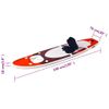 Set De Tabla De Paddle Surf Hinchable Rojo 330x76x10 Cm Vidaxl