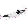 Juego De Tabla Paddle Surf Inflable Negra 360x81x10 Cm Vidaxl