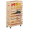 Carrito Para Verduras Madera Maciza De Pino 37x30x80 Cm Vidaxl