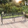 Banco De Jardã­n Doble 246 Cm Acero Negro Vidaxl