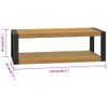 Armario De Baño Madera Maciza De Teca 120x45x35 Cm Vidaxl