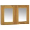 Mueble Con Espejo Madera Maciza De Teca 60x10x40 Cm Vidaxl