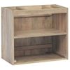 Armario De Baño De Pared Madera Maciza De Teca 45x30x40 Cm Vidaxl