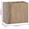 Armario De Baño De Pared Madera Maciza De Teca 45x30x40 Cm Vidaxl