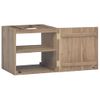 Armario De Baño De Pared Madera Maciza De Teca 46x25,5x40 Cm Vidaxl