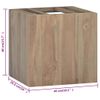 Armario De Baño De Pared Madera Maciza De Teca 46x25,5x40 Cm Vidaxl