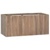 Armario De Baño De Pared Madera Maciza De Teca 90x39x40 Cm Vidaxl