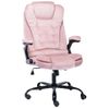 Silla De Oficina De Terciopelo Rosa Vidaxl