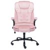 Silla De Oficina De Terciopelo Rosa Vidaxl