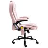 Sillón De Oficina De Masaje Terciopelo Rosa Vidaxl