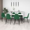 Sillas De Comedor 6 Unidades Terciopelo Verde Oscuro Vidaxl