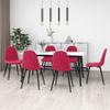 Sillas De Comedor 6 Unidades Terciopelo Rojo Tinto Vidaxl