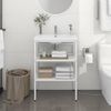 Estructura De Lavabo De Hierro Blanco 59x38x83 Cm Vidaxl