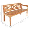 Banco Batavia Madera De Caoba Marrón Claro 123 Cm Vidaxl