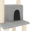 Rascador Para Gatos Con Postes De Sisal Gris Claro 105 Cm Vidaxl