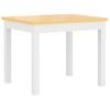 Mesa Y Silla Infantil 3 Pzas Mdf Blanco Y Beige