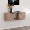 Mueble Tv Madera De Ingeniería Roble Sonoma 88,5x27,5x30,5 Cm Vidaxl