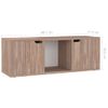 Mueble Tv Madera De Ingeniería Roble Sonoma 88,5x27,5x30,5 Cm Vidaxl