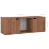 Mueble Tv Madera De Ingeniería Marrón Roble 88,5x27,5x30,5 Cm Vidaxl