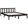 Estructura De Cama Madera Maciza Pino Negra Doble 120x190 Cm Vidaxl