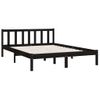 Estructura De Cama Madera Pino Negra Doble Ru 135x190 Cm