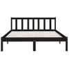 Estructura De Cama Madera Pino Negra Doble Ru 135x190 Cm