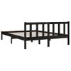 Estructura De Cama Madera Pino Negra Doble Ru 135x190 Cm