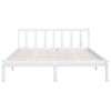 Estructura De Cama De Madera De Pino Maciza Blanca 140x190 Cm Vidaxl