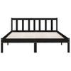 Estructura De Cama De Madera Maciza De Pino Negra 140x190 Cm Vidaxl